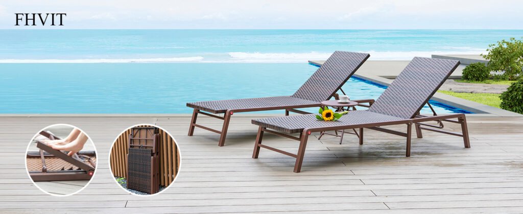 Foldable aluminum pool loungers
