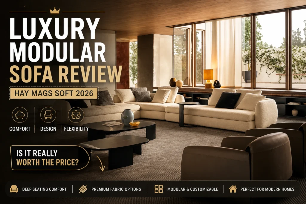 HAY Mags Soft modular sofa review 2026 featuring luxury Scandinavian modular sectional sofa in a modern living room