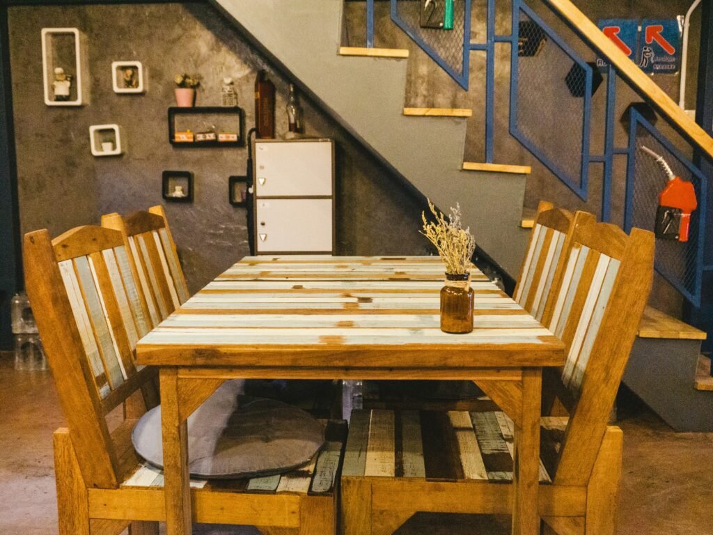 Square dining table set