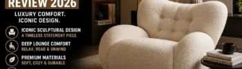 Tired Man Chair replica review 2026 featuring luxury sculptural lounge chair in a modern Scandinavian living room