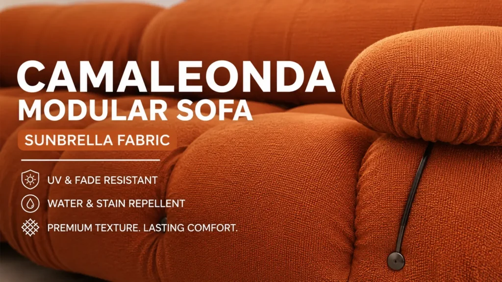Camaleonda Modular Sofa Sunbrella fabric texture close-up