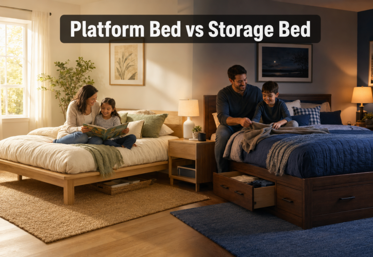 Platform bed vs storage bed