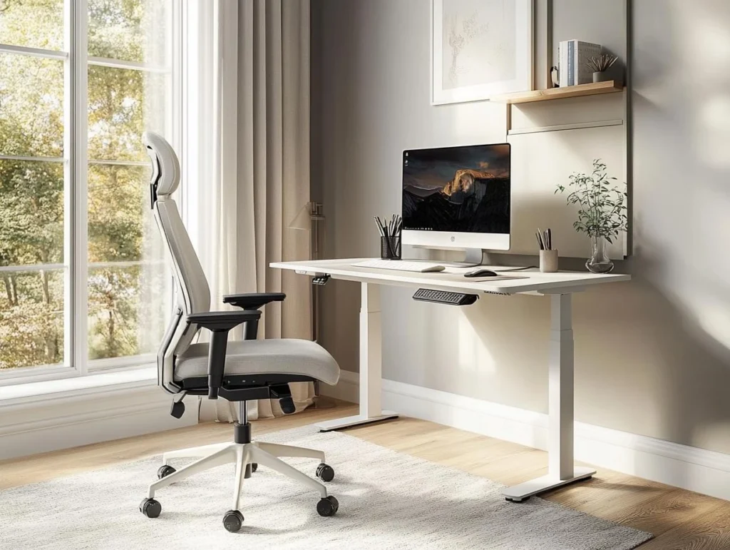 home office furniture trends 2026 USA ergonomic workspace setup