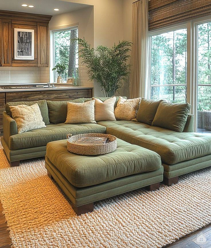 Warm gray and olive green sofa trends for modern small living rooms in 2026