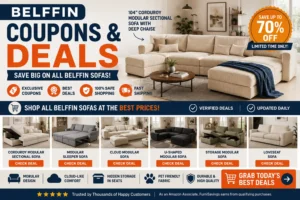 Belffin Coupons and Deals 2026 – Save up to 70% on modular sofas, sleeper sofas, sectional sofas, and living room furniture.
