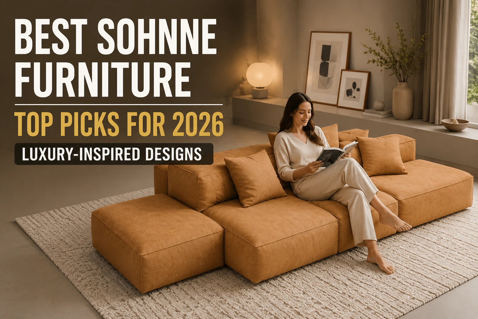 Modern modular Sohnne sofa in a stylish living room featuring luxury-inspired furniture designs and top furniture picks for 2026.