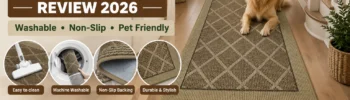 COSY HOMEER Runner Rug Review 2026 featuring a washable non-slip pet friendly hallway runner rug for high traffic areas