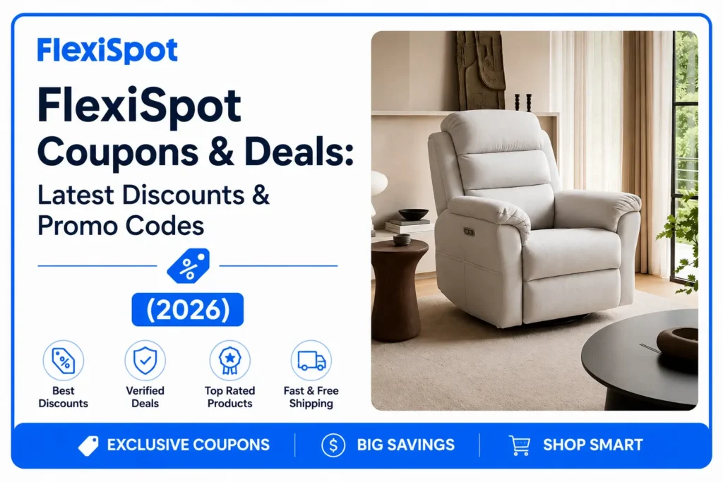 FlexiSpot coupons and deals 2026 featuring recliner chair discounts and promo codes