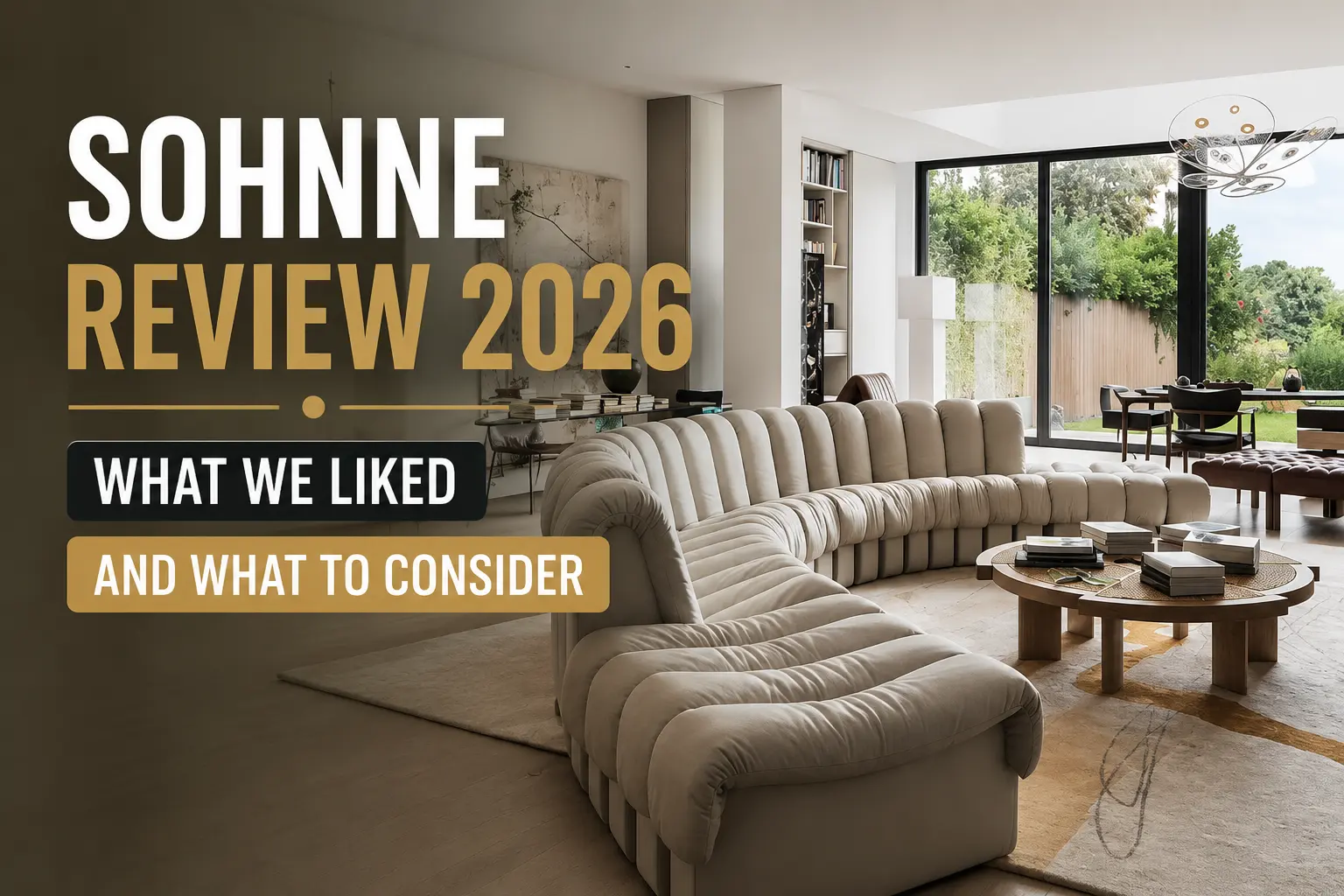 Luxury Sohnne sectional sofa in a modern living room highlighting design quality comfort and premium craftsmanship