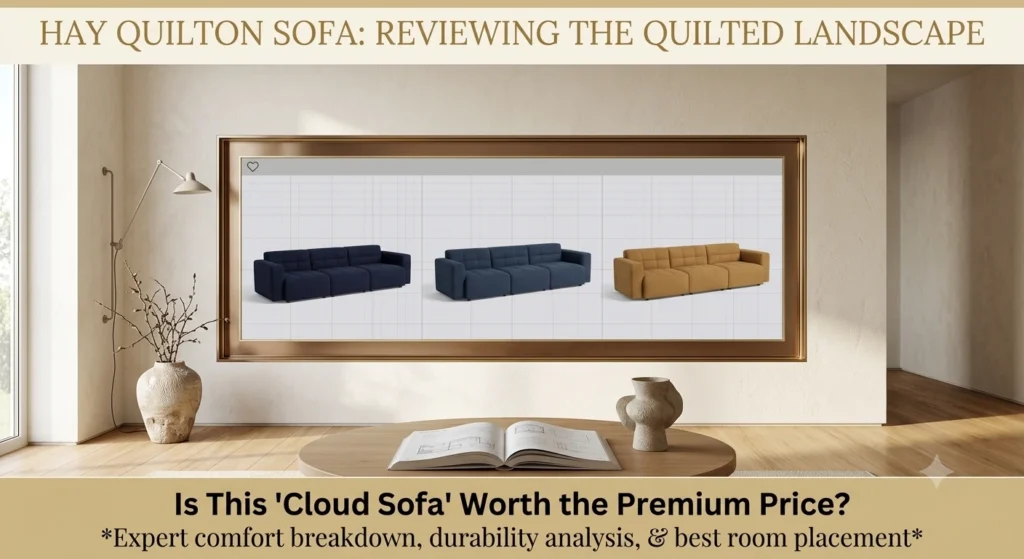 HAY Quilton modular sofa review and living room design layout.