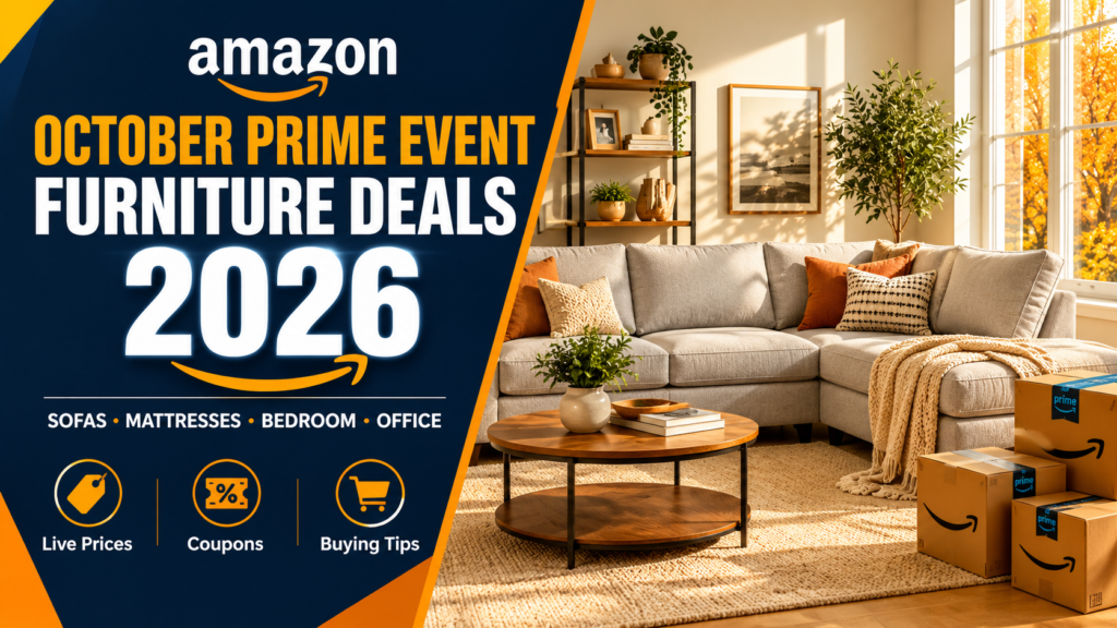 Amazon October Prime Event furniture deals 2026