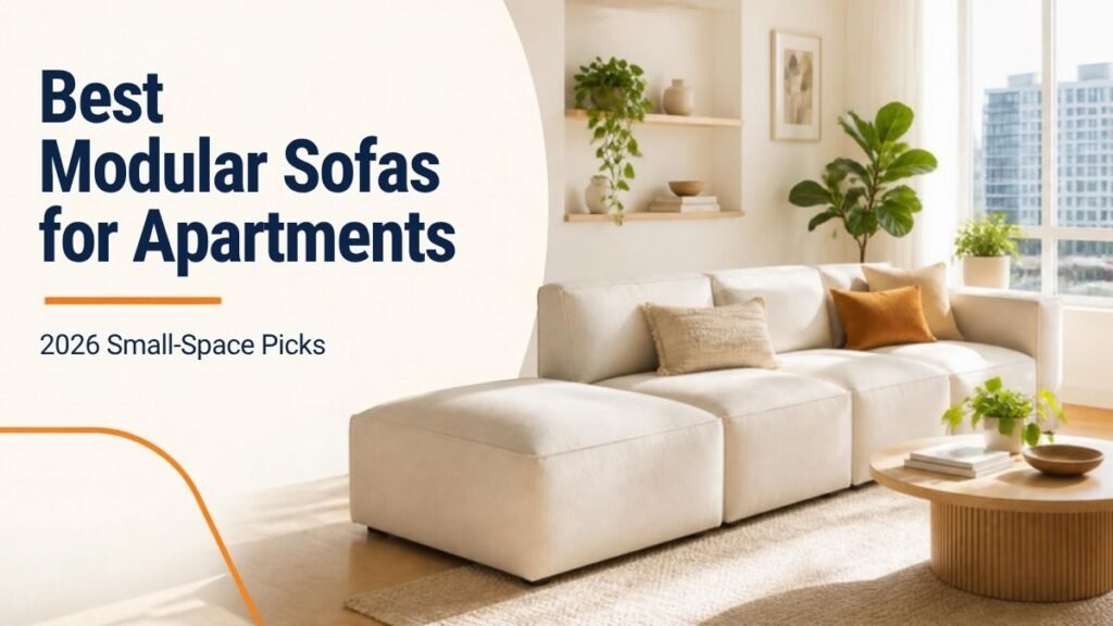 Best modular sofas for apartments 2026: cream modular sofa in a bright small apartment living room