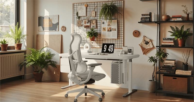 Sunaofe ergonomic office chair in a modern home office